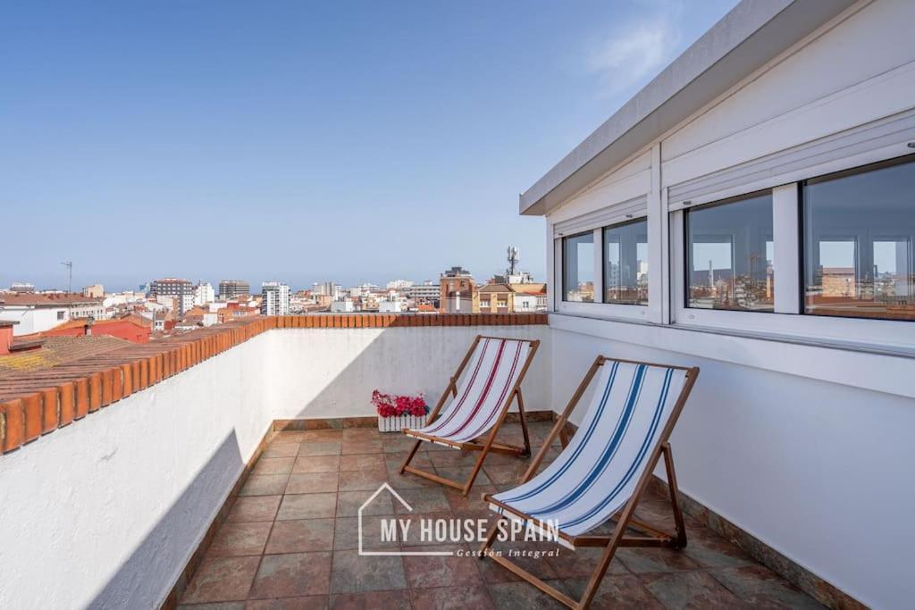Myhousespain - Atico Con Gran Terraza En Gijón Exteriér fotografie